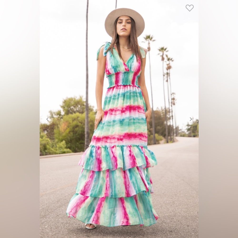 Colorful Tie-Dye Maxi Dress - Picture 7 of 8